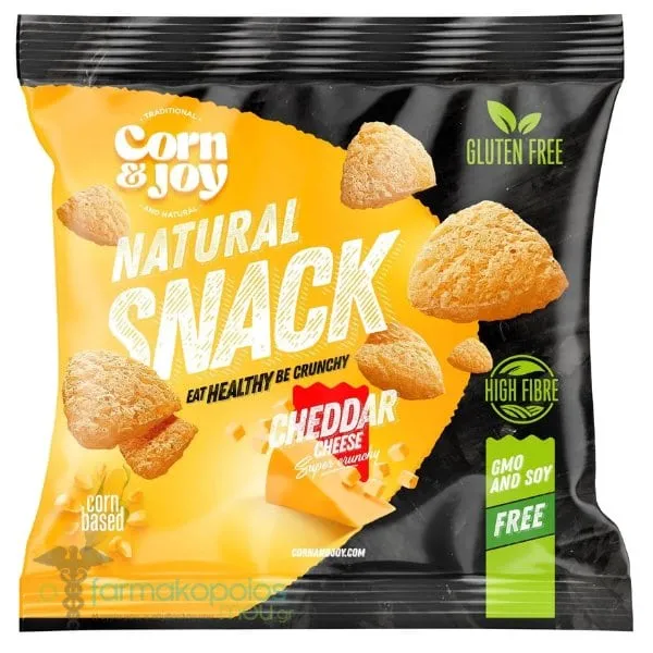 Corn & Joy Σνακ Kαλαμποκιού με Cheddar Cheese, 40g
