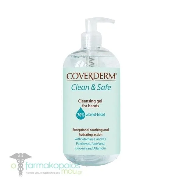 Coverderm Clean & Safe Cleaning Gel for Hands 70%, 500ml