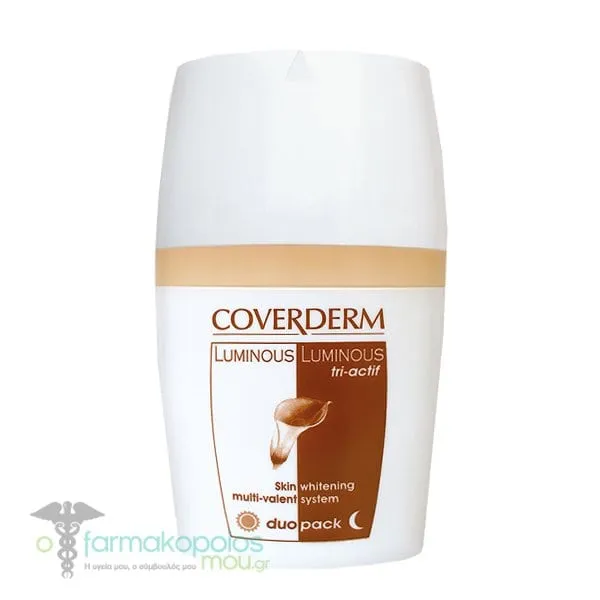 Coverderm Duopack Luminous Skin Whitening Multi-valent System Day & Night Cream, 2x15ml