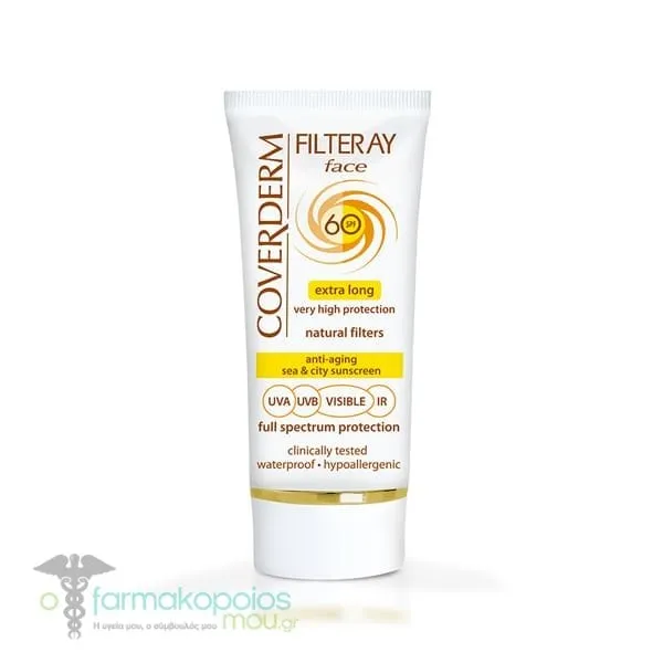 Coverderm Filteray Face Sunscreen SPF60, 50ml