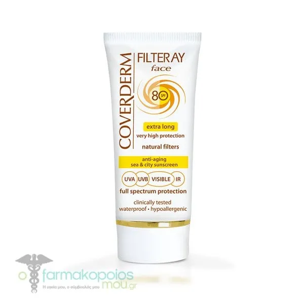 Coverderm Filteray Face Sunscreen SPF80, 50ml
