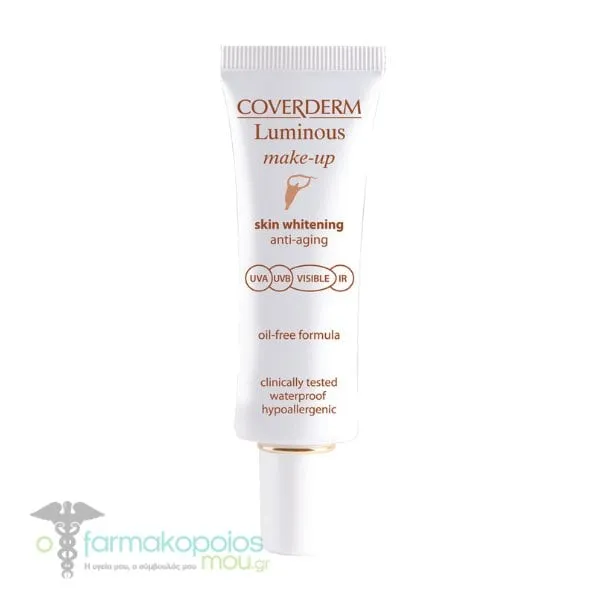 Coverderm Luminous Make Up Anti Aging Λευκαντικό Make Up Απόχρωση Νο13 SPF50+, 30ml