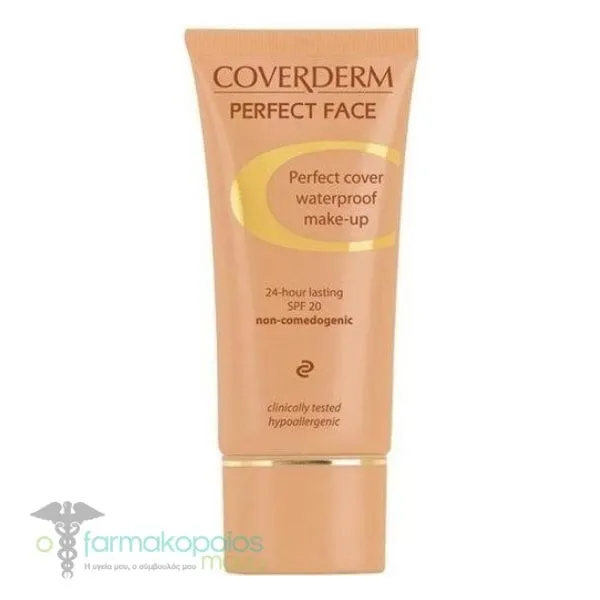 Coverderm Perfect Face Waterproof Make-up No.1 SPF20, 30ml
