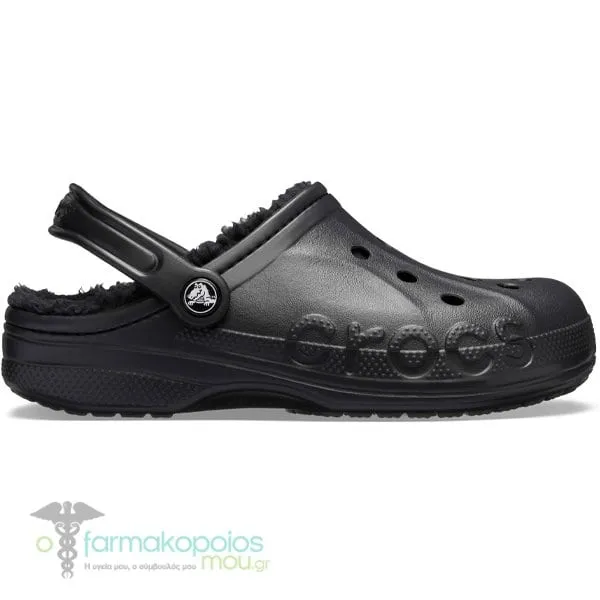 Crocs Baya Lined Clog Unisex Παντόφλες Black, 1ζευγάρι - BLACK