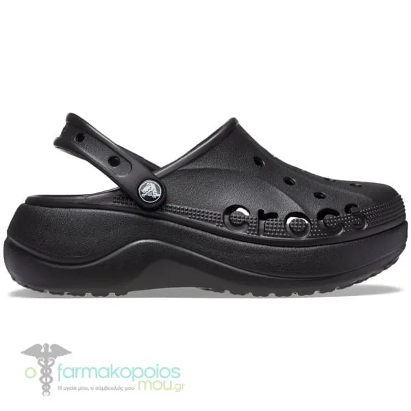 Crocs Baya Platform Clog Γυναικεία Σανδάλια Μαύρο, 1ζευγάρι