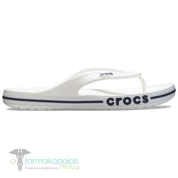 Crocs Bayaband Flip Γυναικείες Παντόφλες Άσπρο, 1ζευγάρι