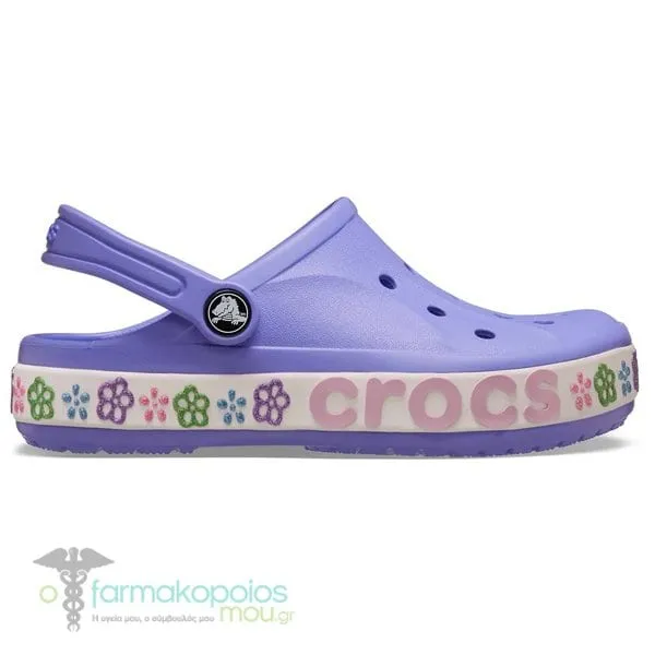 Crocs Bayaband Flower Band Clog Παιδικά Σανδάλια, 1ζευγάρι - PURPLE