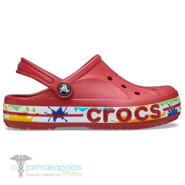 Crocs Bayaband Paint Splash Clog Σανδάλια για Νήπια, 1ζευγάρι - RED