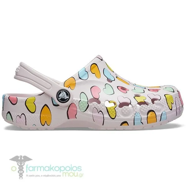 Crocs Kids Baya Clog Παιδικές Παντόφλες Καρδιές, 1ζευγάρι