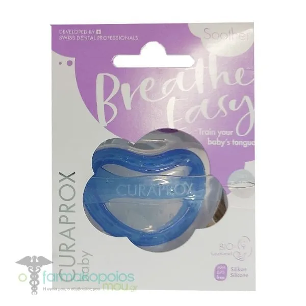 Curaprox Baby Breathe Easy Silicone Soother Blue 7-18m, 1pc - Μπλέ