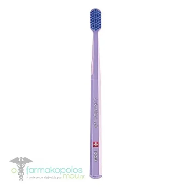 Curaprox CS 1560 Soft Toothbrush, 1pc - Ανοιχτο μωβ-Μπλε Σκουρο