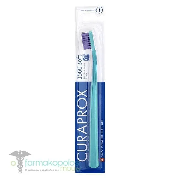 Curaprox CS 1560 Soft Toothbrush, 1pc - Τιρκουάζ-Μωβ
