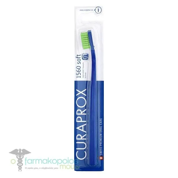 Curaprox CS 1560 Soft Toothbrush, 1pc - Σκούρο Μπλε-Λαχανί
