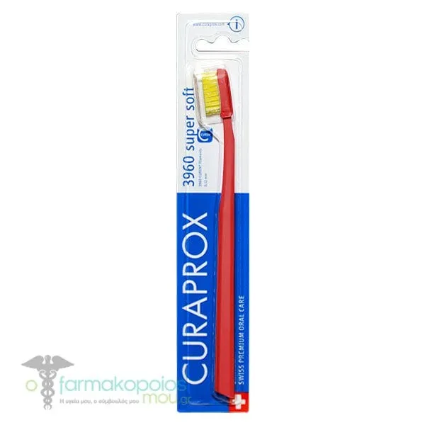 Curaprox CS 3960 Super Soft Toothbrush, 1pc - Κόκκινο-Κίτρινο