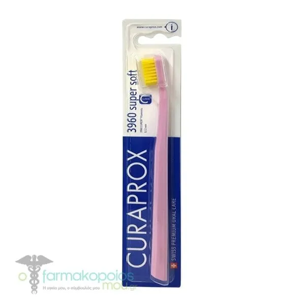 Curaprox CS 3960 Super Soft Toothbrush, 1pc - Σομόν-Κίτρινο