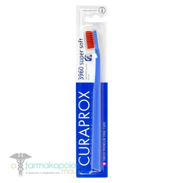 Curaprox CS 3960 Super Soft Toothbrush, 1pc - Γαλάζιο-Κόκκινο