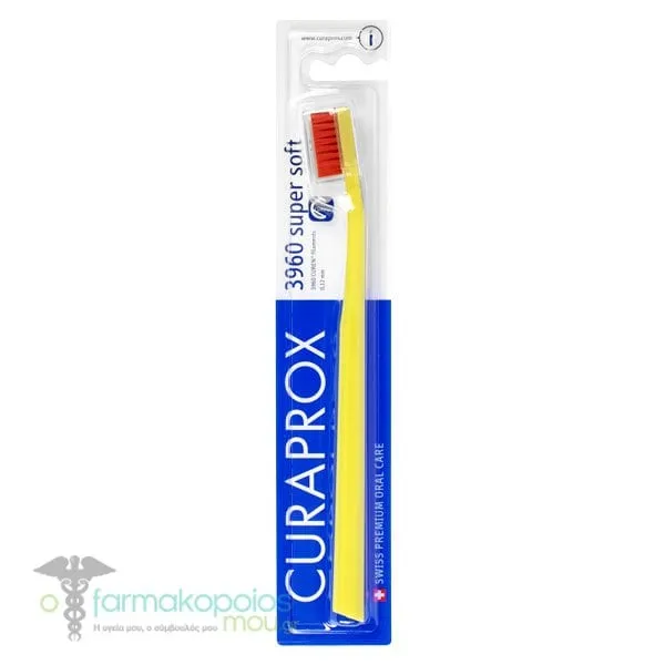 Curaprox CS 3960 Super Soft Toothbrush, 1pc - Κίτρινο-Κόκκινο