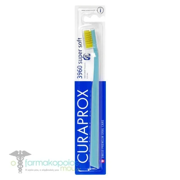 Curaprox CS 3960 Super Soft Toothbrush, 1pc - Πετρόλ-Κίτρινο