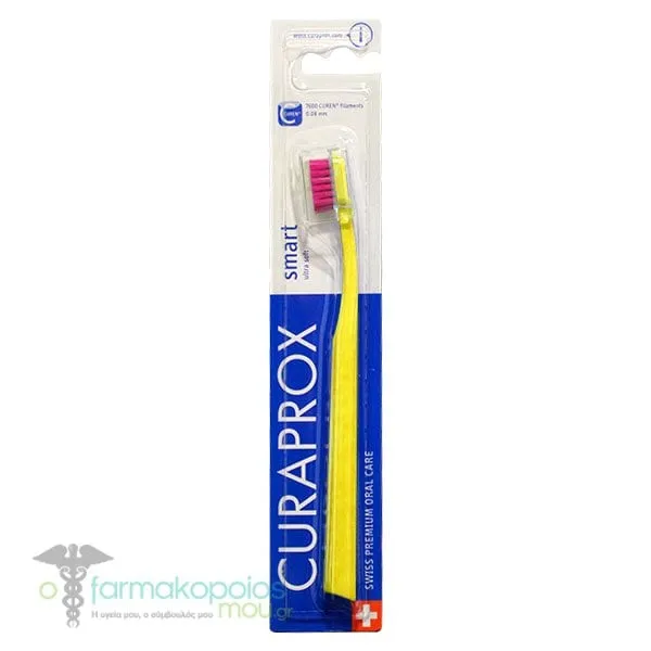 Curaprox CS 7600 Smart Ultra Soft Toothbrush, 1pc - Κίτρινο-Φούξια