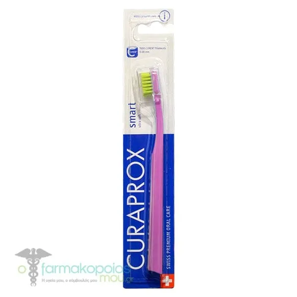 Curaprox CS 7600 Smart Ultra Soft Toothbrush, 1pc - Ρόζ-Λαχανί