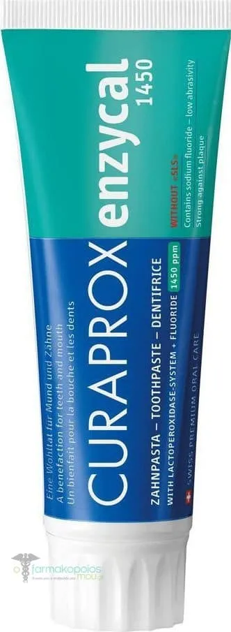 Curaprox Enzycal 1450ppm SLS-Free Toothpaste, 75ml