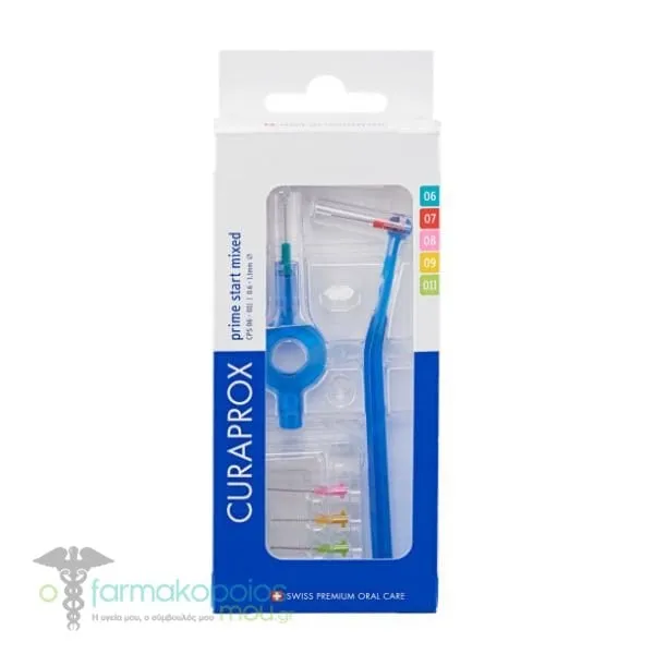 Curaprox Prime Start Mixed Μεσοδόντια Βουρτσάκια, 5τεμ & Βάσεις, 2τεμ, 1σετ