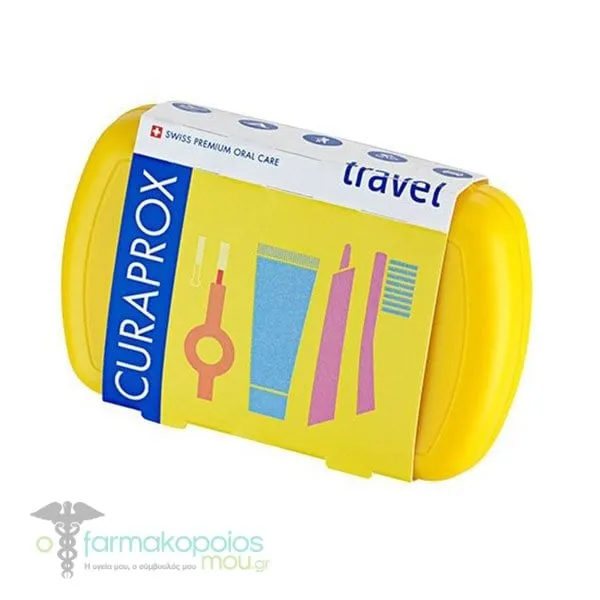 Curaprox Travel Set Πακέτο Στοματικής Υγιεινής Ταξιδίου με Οδοντόκρεμα 10ml, Οδοντόβουρτσα Πτυσσόμενη, Μεσοδόντιο Βουρτσάκι Καθαρισμού & Κουτί Μεταφοράς, 1τεμ. - Daydreamer
