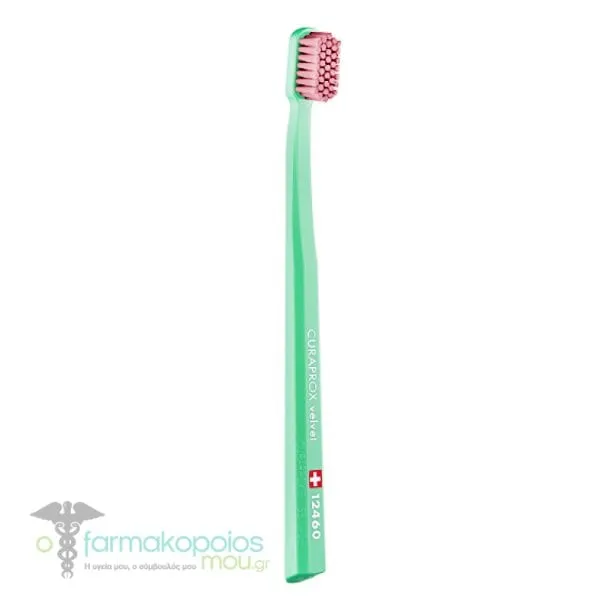 Curaprox Velvet 12460 Ultra Soft Toothbrush, 1pc - Λαχανί-Ροζ