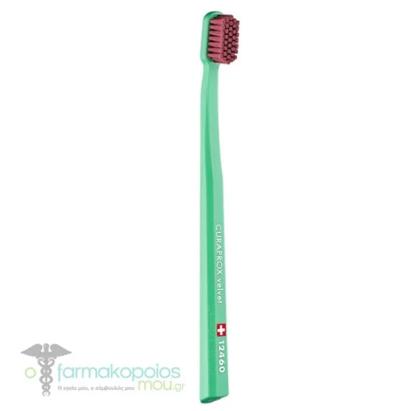 Curaprox Velvet 12460 Ultra Soft Toothbrush, 1pc - Ανοιχτό Πράσινο-Μώβ