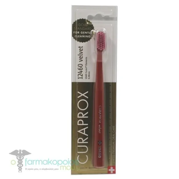 Curaprox Velvet 12460 Ultra Soft Toothbrush, 1pc - Κεραμιδή-Ρόζ
