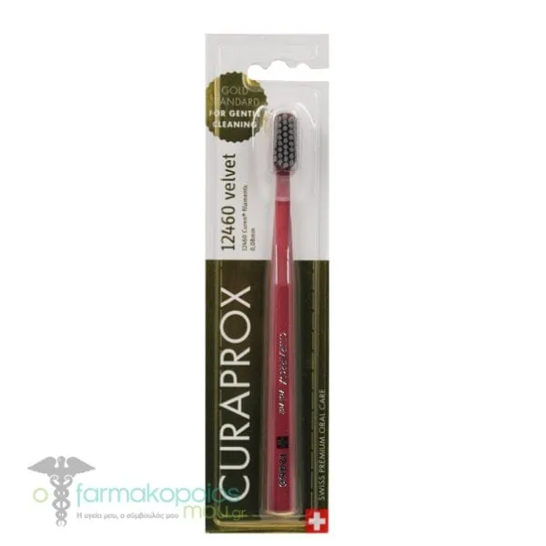Curaprox Velvet 12460 Ultra Soft Toothbrush, 1pc - Σάπιο Μήλο-Γκρί