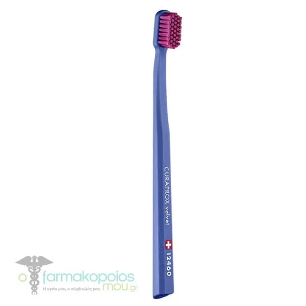 Curaprox Velvet 12460 Ultra Soft Toothbrush, 1pc - Σκούρο Μπλε-Φούξια