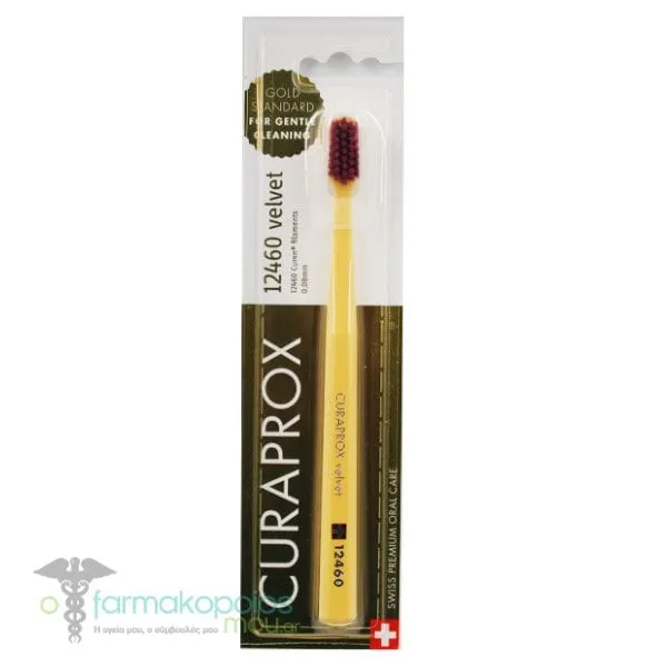 Curaprox Velvet 12460 Ultra Soft Toothbrush, 1pc - Κίτρινο-Φούξια