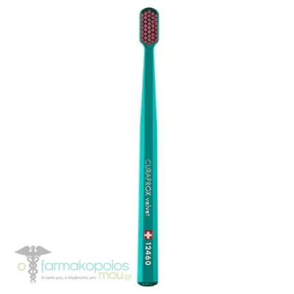 Curaprox Velvet 12460 Ultra Soft Toothbrush, 1pc - Πράσινο-Ρόζ