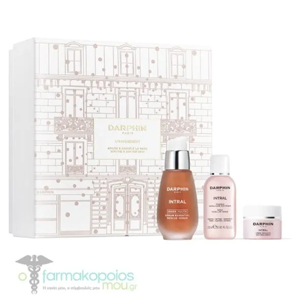 Darphin L'Apaisement Promo Intral Inner Youth Rescue Serum, 30ml, Free Intral Daily Micellar Toner, 25ml & Intral Soothing Cream, 5ml, 1set