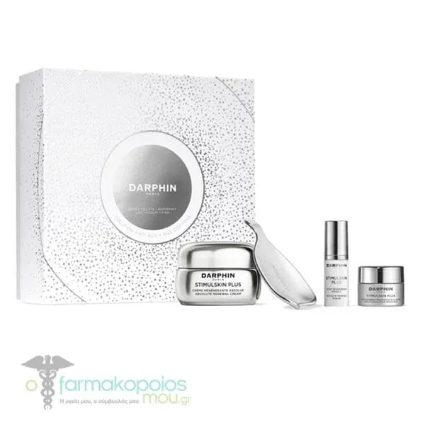 Darphin Age Defying Gift Set with Stimulskin Plus Absolute Renewal Cream, 50ml & Free Serum, 5ml, Eye & Lip Cream, 5ml & Massage Tool, 1set