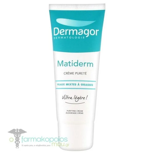 Dermagor Matiderm Purifying Cream for Combination to Oily Skin, 40ml