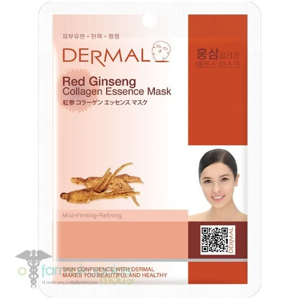 Dermal Collagen Essence Red Ginseng Μάσκα Προσώπου για Αναδόμηση &amp; Σύσφιξη, 1τεμ