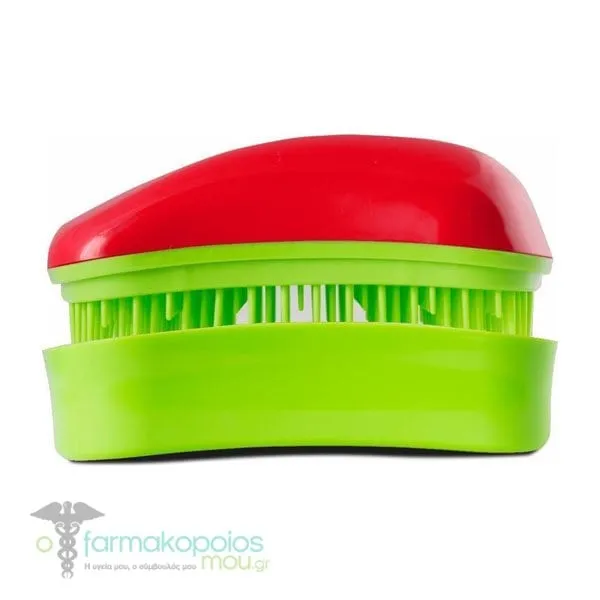 Dessata Mini Hair Brush, 1pc - Κόκκινο- Λαχανί