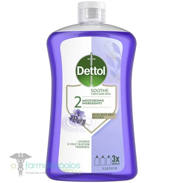 Dettol Ανταλλακτικό Υγρό Κρεμοσάπουνο με Άρωμα Λεβάντα, 4x750ml