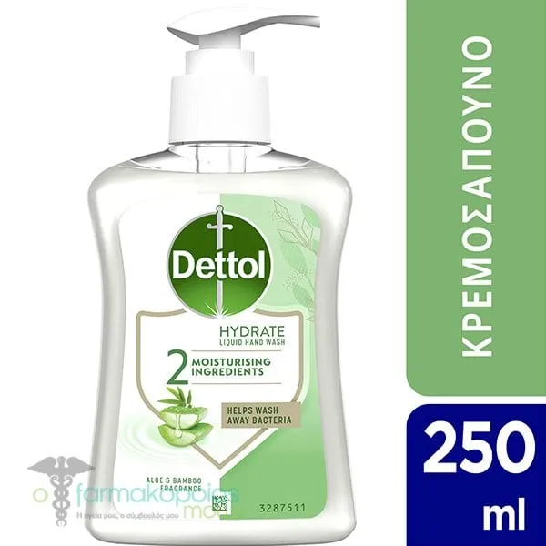 Dettol Υγρό Κρεμοσάπουνο με Αντλία με Άρωμα Αλόη &amp; Bamboo, 250ml