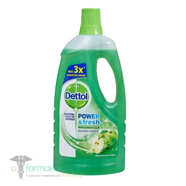 Dettol Power & Fresh Antibacterial Floor Cleaner Green Apple, 1lt