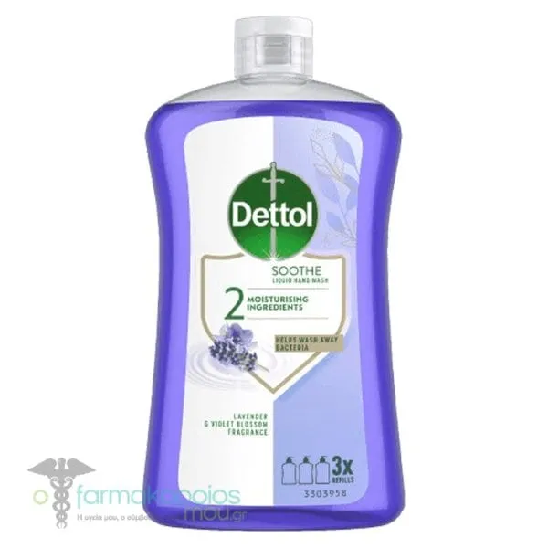 Dettol Soothe Υγρό Κρεμοσάπουνο Ανταλακτικό Λεβάντα, 750ml