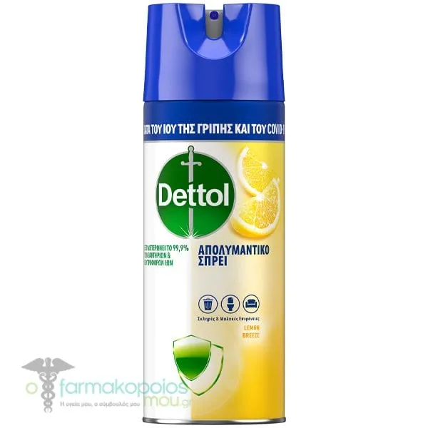 Dettol Απολυμαντικό Spray Lemon Breeze, 6x400ml