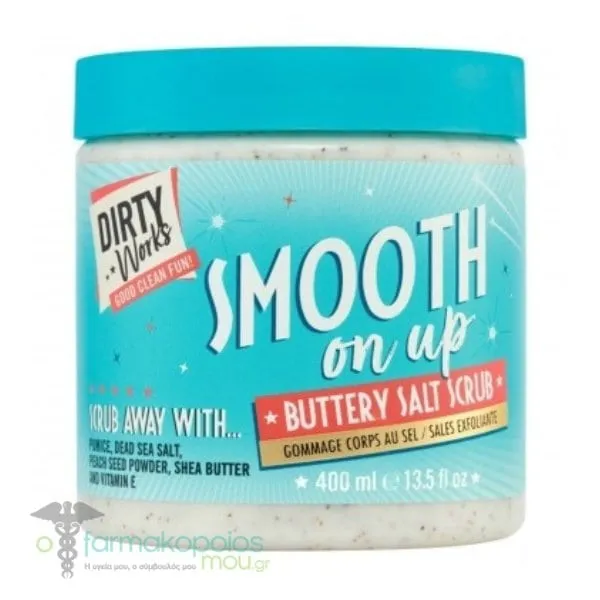 Dirty Works Smooth On Up Buttery Salt Scrub, 400ml