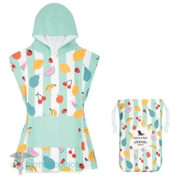 Dock &amp; Bay Παιδικό Πόντσο Quickdry Microfiber 6-10y, 1τεμ