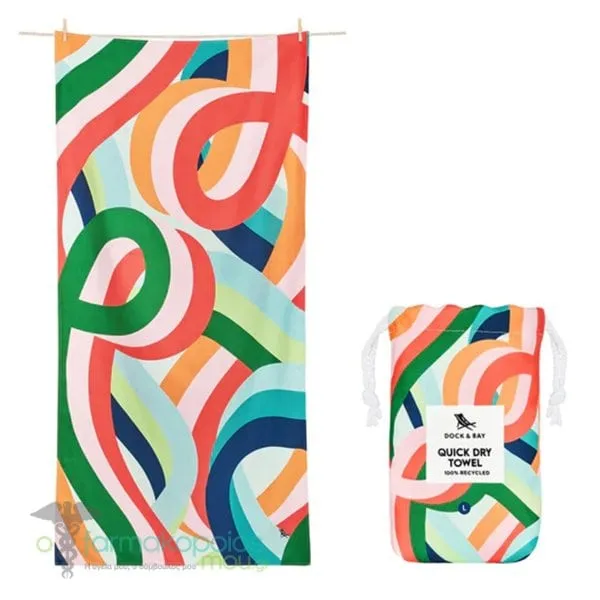 Dock &amp; Bay Quickdry Microfiber Fruit Loops Beach Towel (160x90cm), 1pc