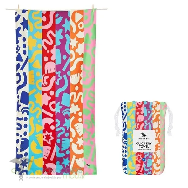 Dock & Bay Quickdry Microfiber Power of Positivity Παιδική Πετσέτα Θαλάσσης (160x90cm), 1τεμ
