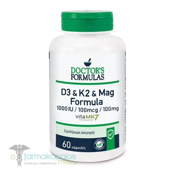 Doctor's Formulas D3 & K2 & Mag Formula, 60caps