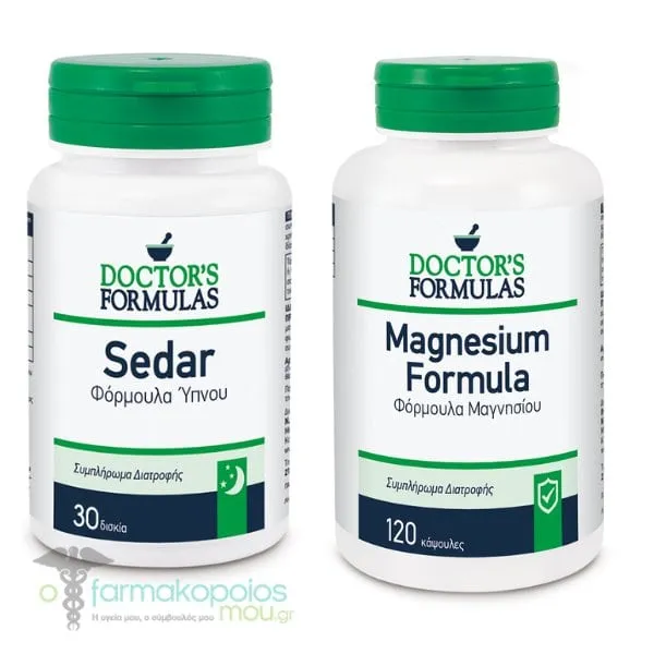 Doctor's Formulas Promo Sedar, 30tabs & Magnesium Formula, 120caps, 1set